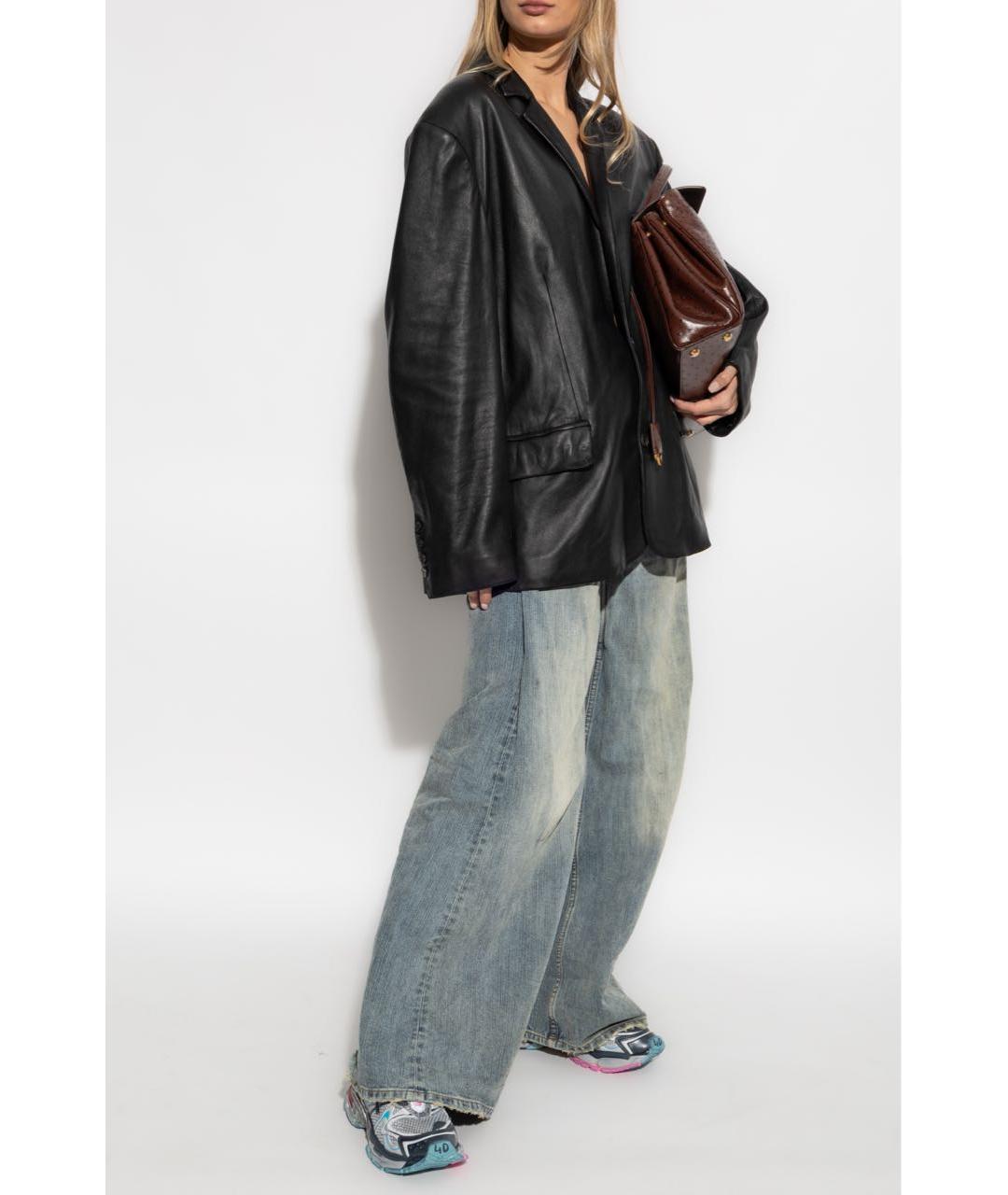 BALENCIAGA Голубые хлопковые прямые джинсы, фото 2