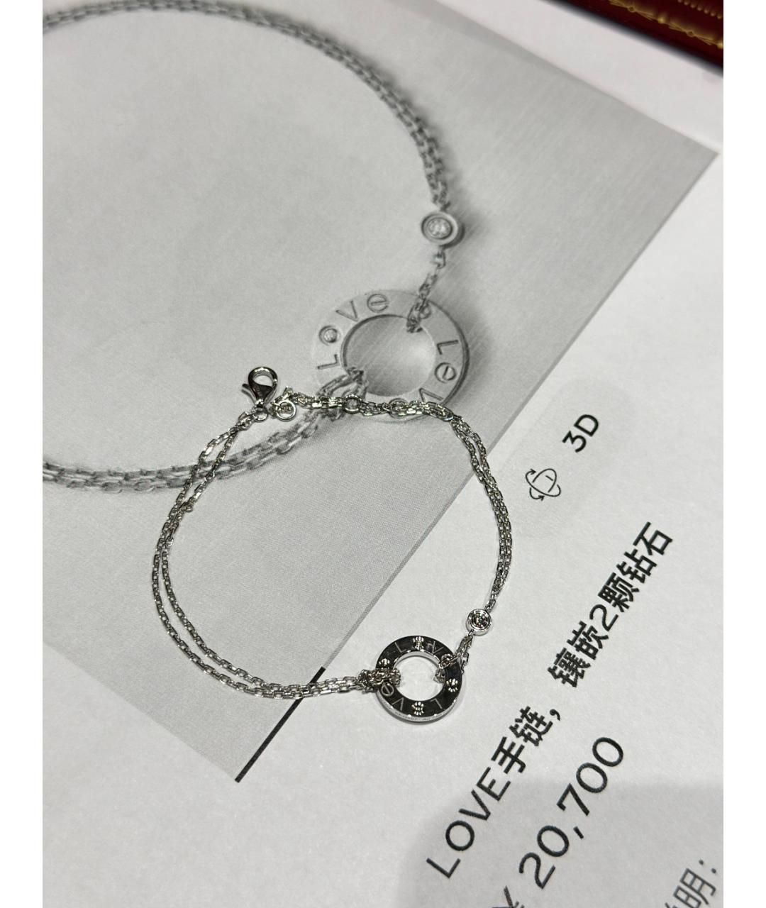 CARTIER Серебряный браслет из белого золота, фото 7