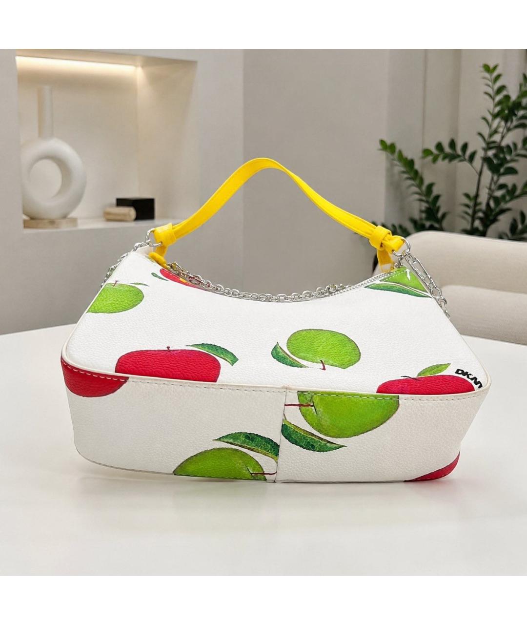 DKNY Белая сумка с короткими ручками из искусственной кожи, фото 6