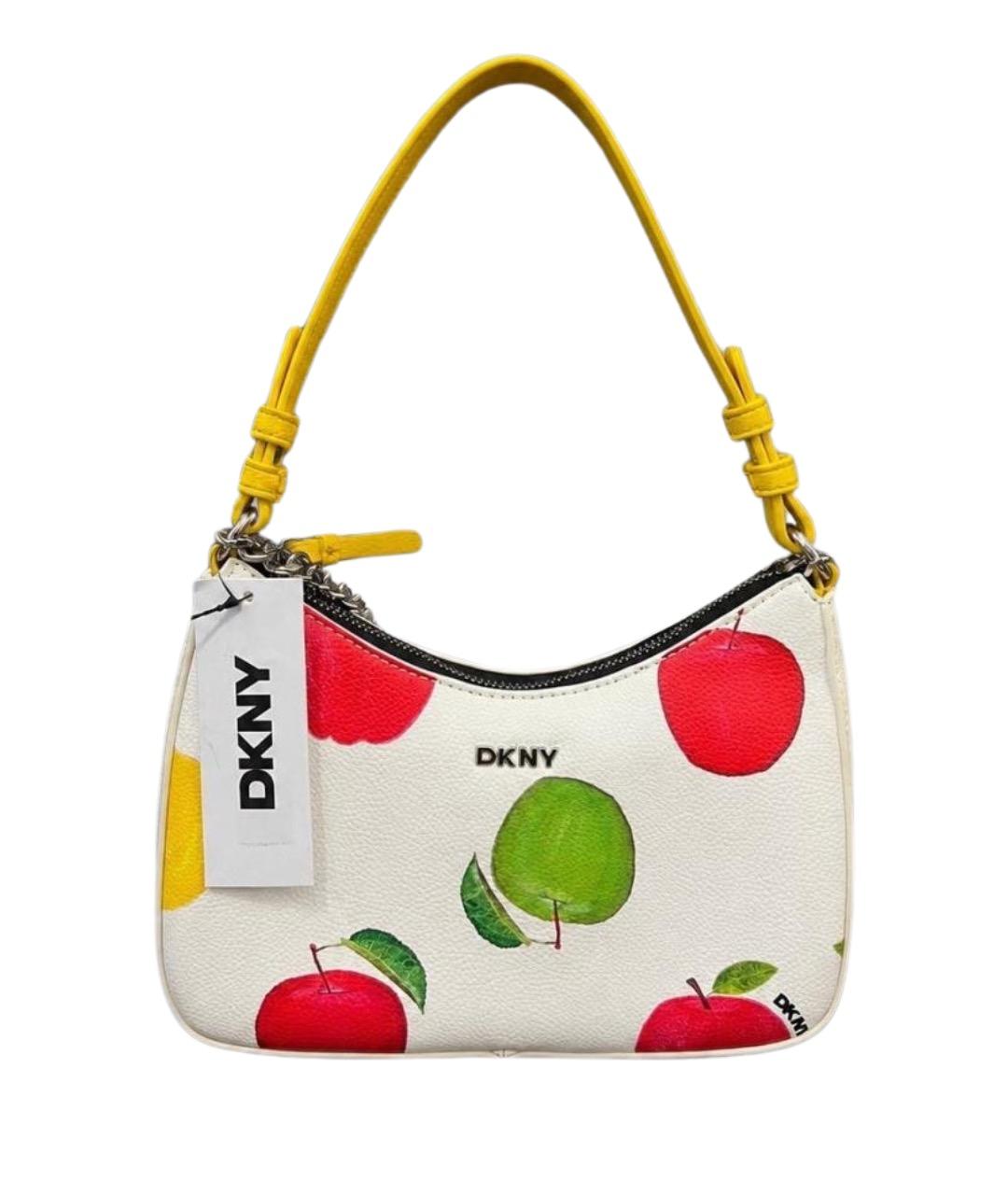 DKNY Белая сумка с короткими ручками из искусственной кожи, фото 1