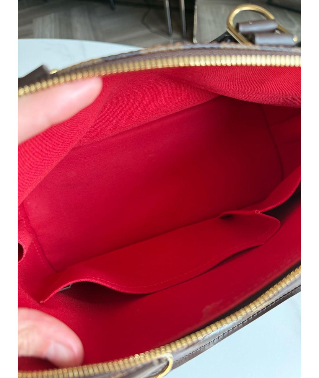 LOUIS VUITTON Коричневая канва сумка с короткими ручками, фото 8