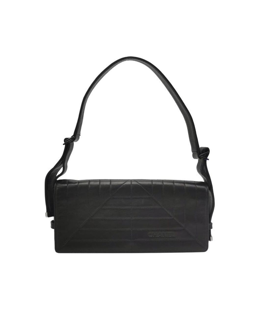 CHANEL Черная кожаная сумка через плечо, фото 7