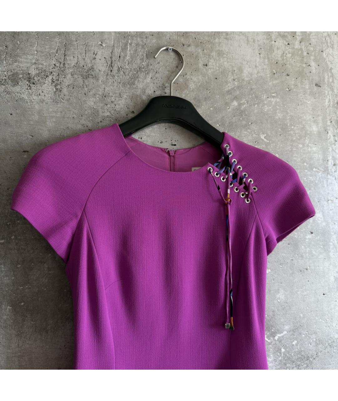 EMILIO PUCCI Розовое шелковое платье, фото 2