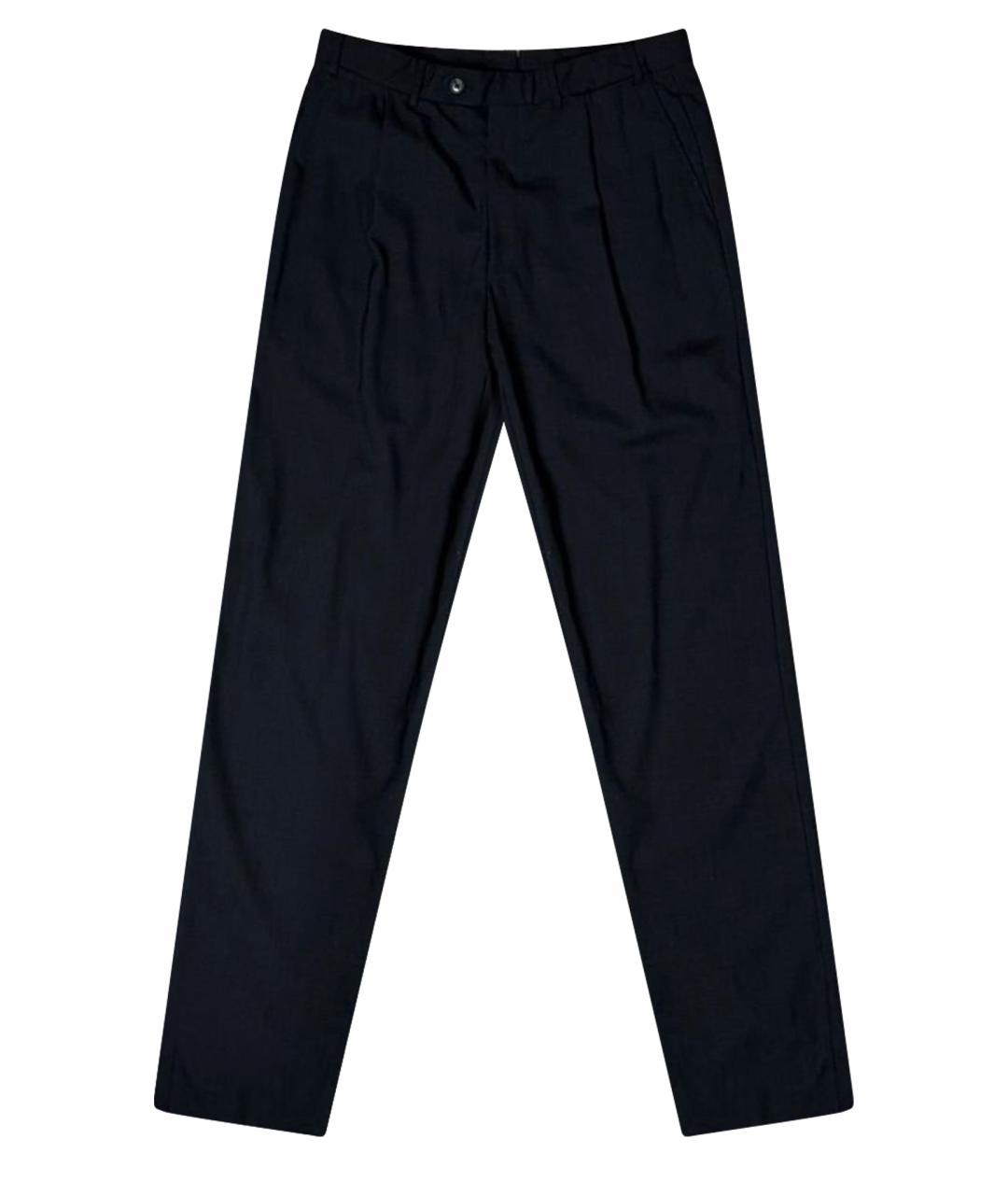 CORNELIANI Черные шерстяные классические брюки, фото 1