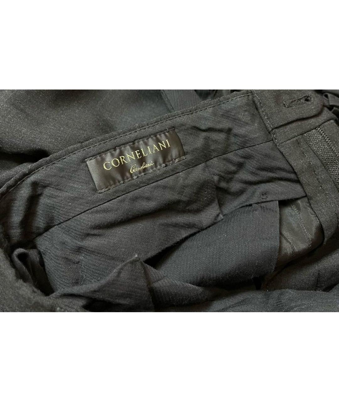 CORNELIANI Черные шерстяные классические брюки, фото 3