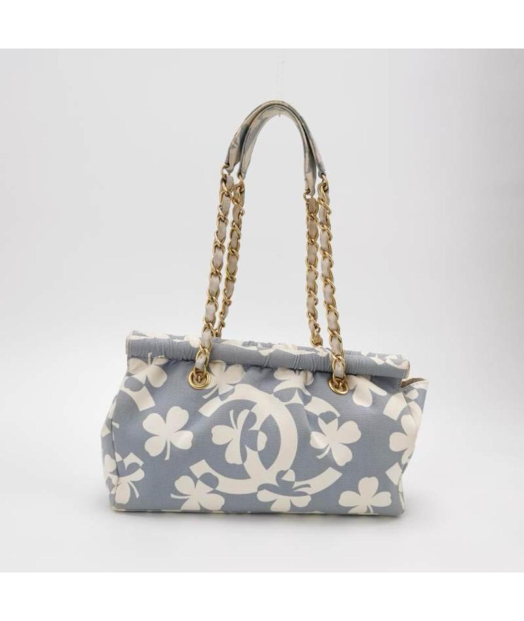 CHANEL Голубая канва сумка тоут, фото 3