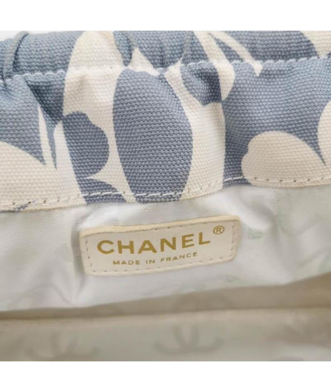 CHANEL Голубая канва сумка тоут, фото 6
