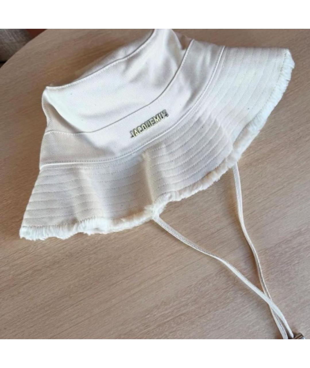 JACQUEMUS Белая хлопковая панама, фото 4