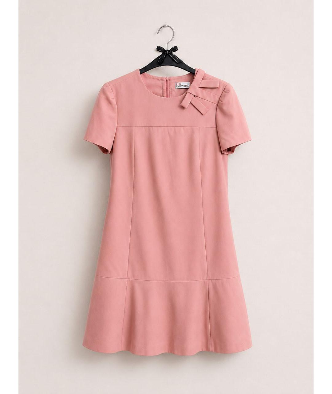 RED VALENTINO Розовое полиэстеровое повседневное платье, фото 7