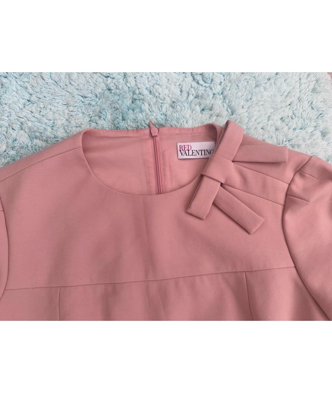 RED VALENTINO Розовое полиэстеровое повседневное платье, фото 4