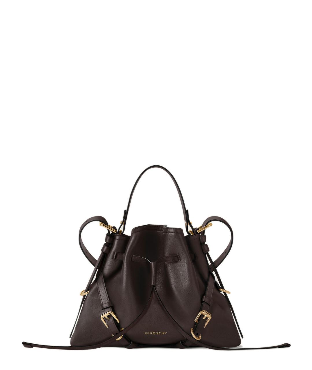 GIVENCHY Коричневая кожаная сумка с короткими ручками, фото 1