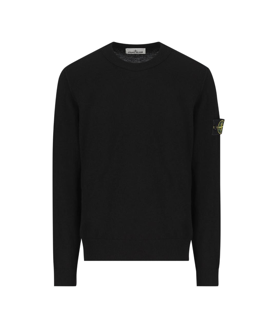 STONE ISLAND Черный шерстяной джемпер / свитер, фото 1