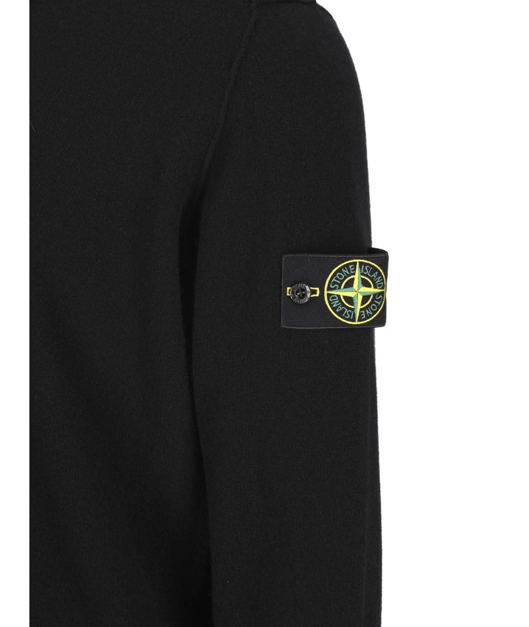 STONE ISLAND Черный шерстяной джемпер / свитер, фото 4