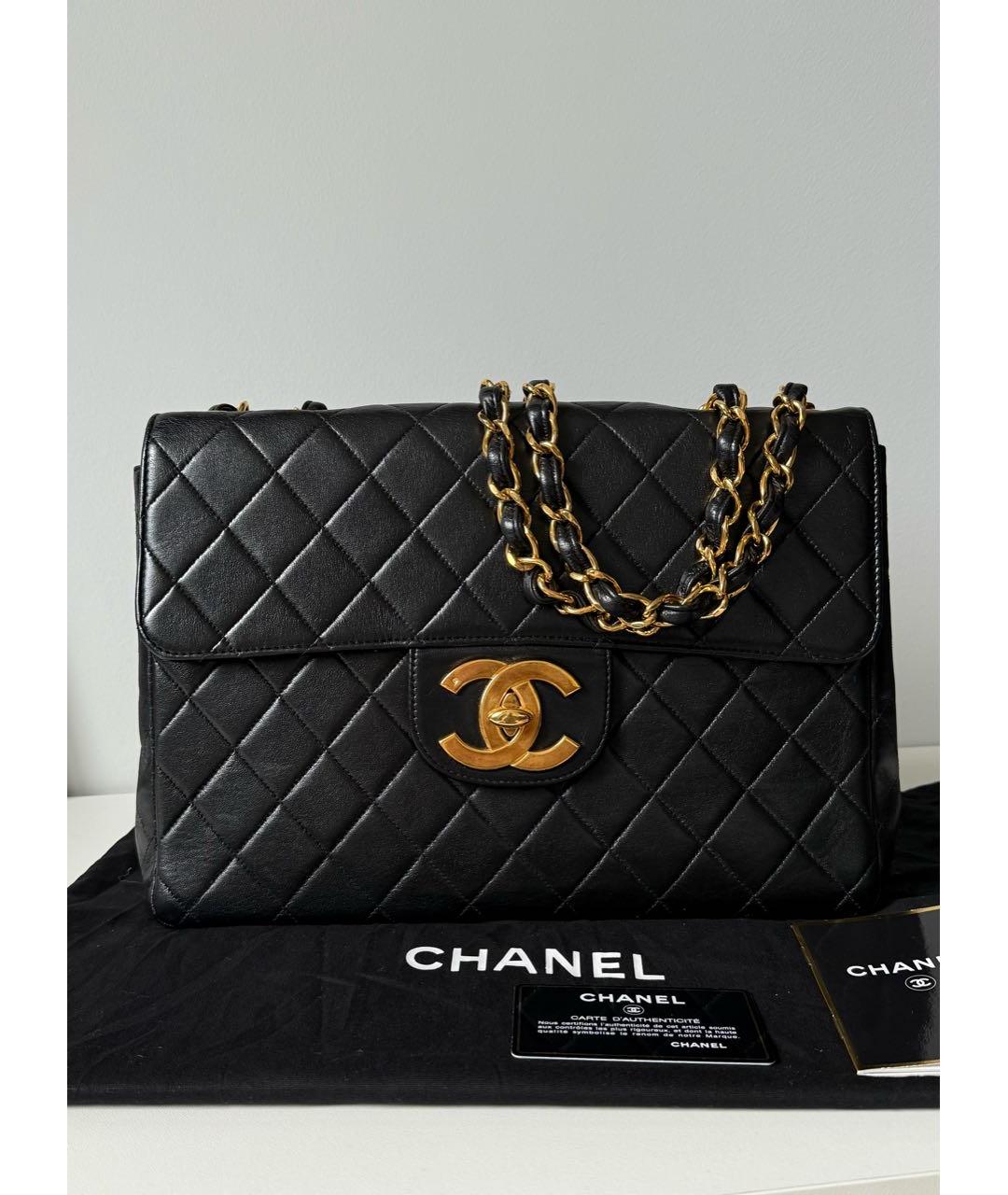 CHANEL Черная кожаная сумка через плечо, фото 2
