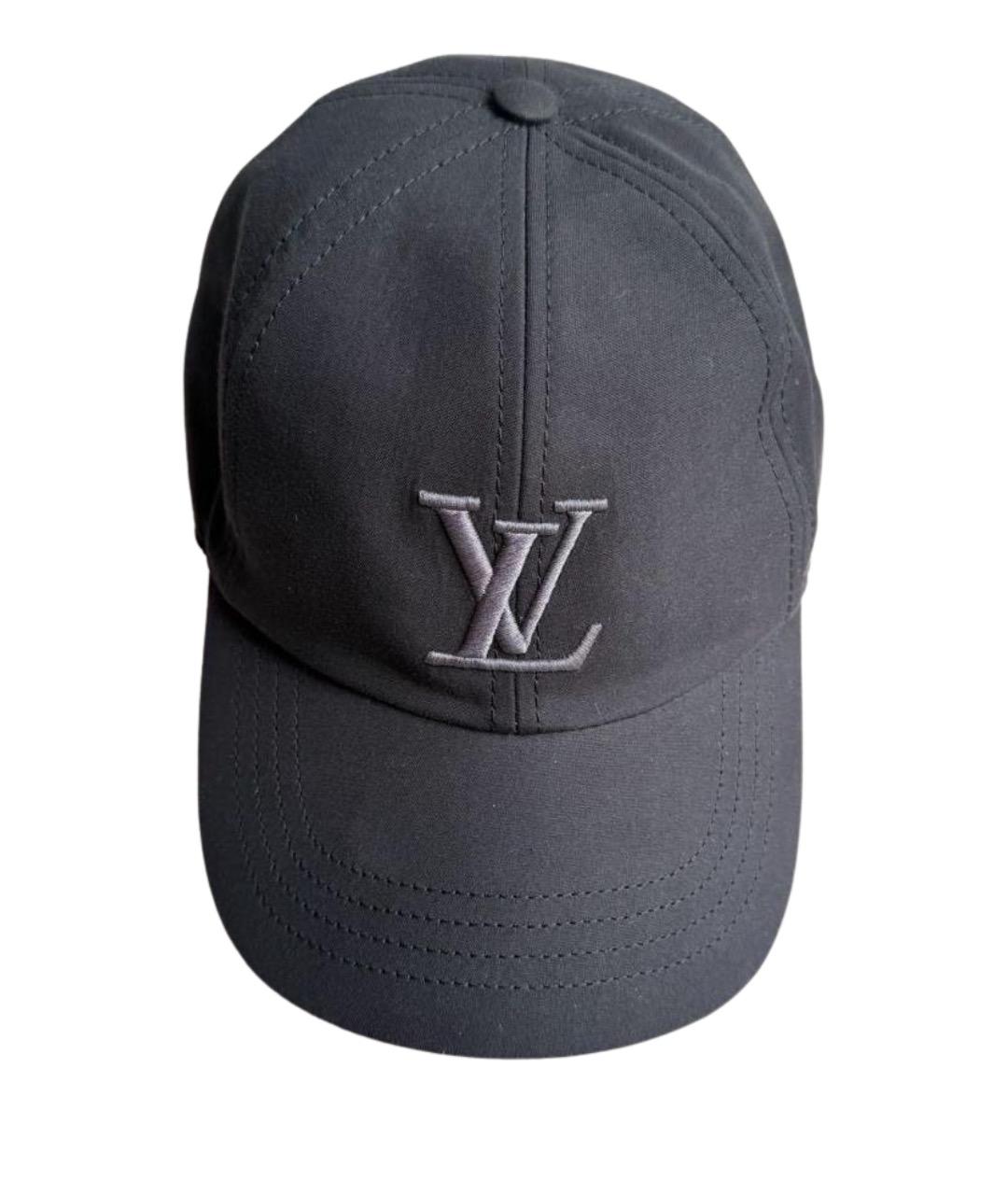 LOUIS VUITTON Антрацитовая хлопковая кепка, фото 1