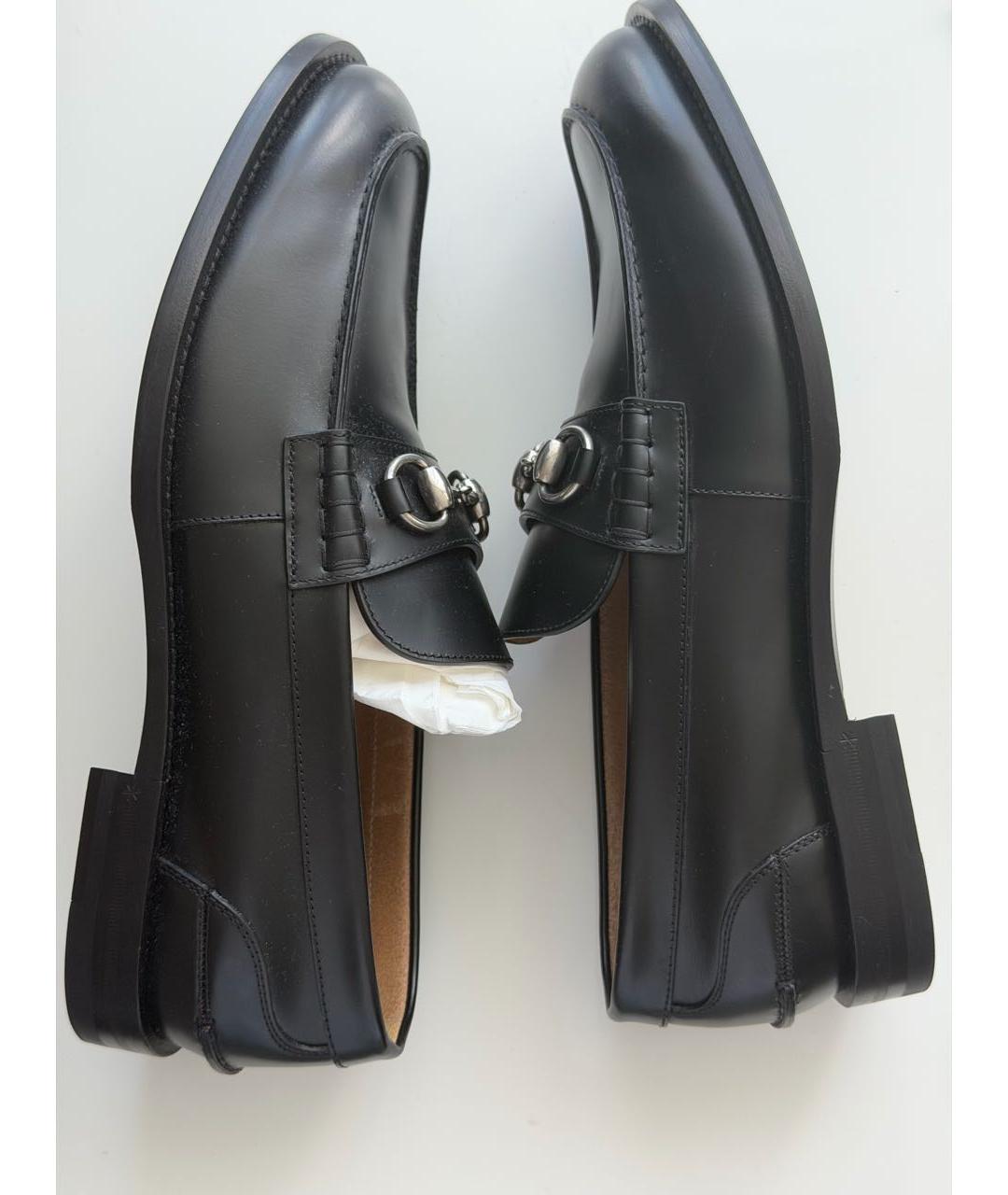 GUCCI Черные кожаные лоферы, фото 5
