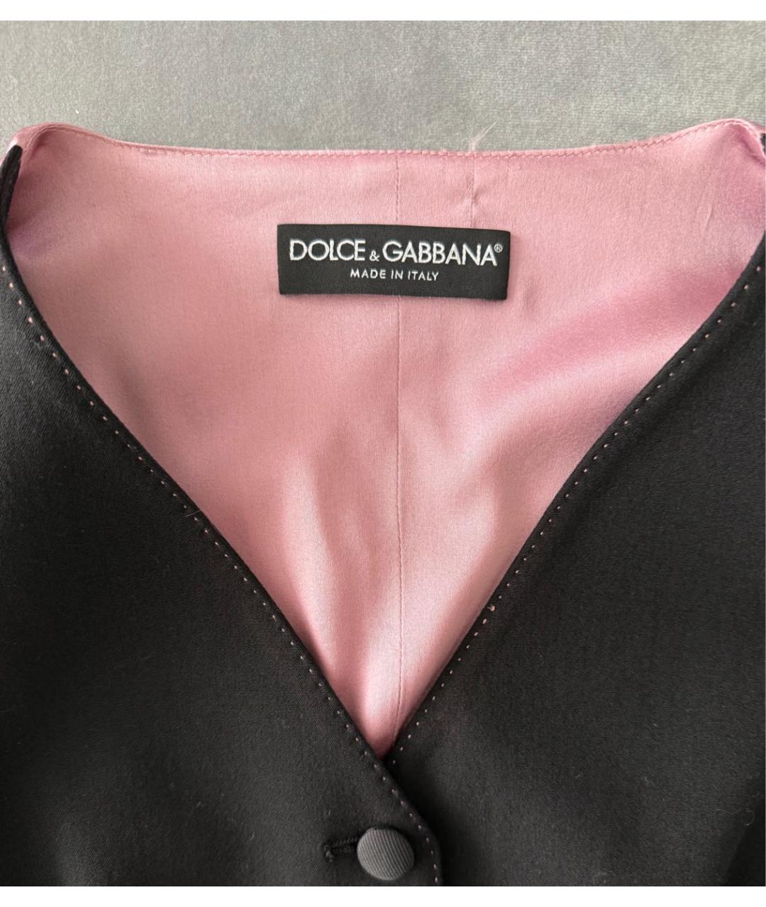 DOLCE&GABBANA Черный шерстяной жилет, фото 3