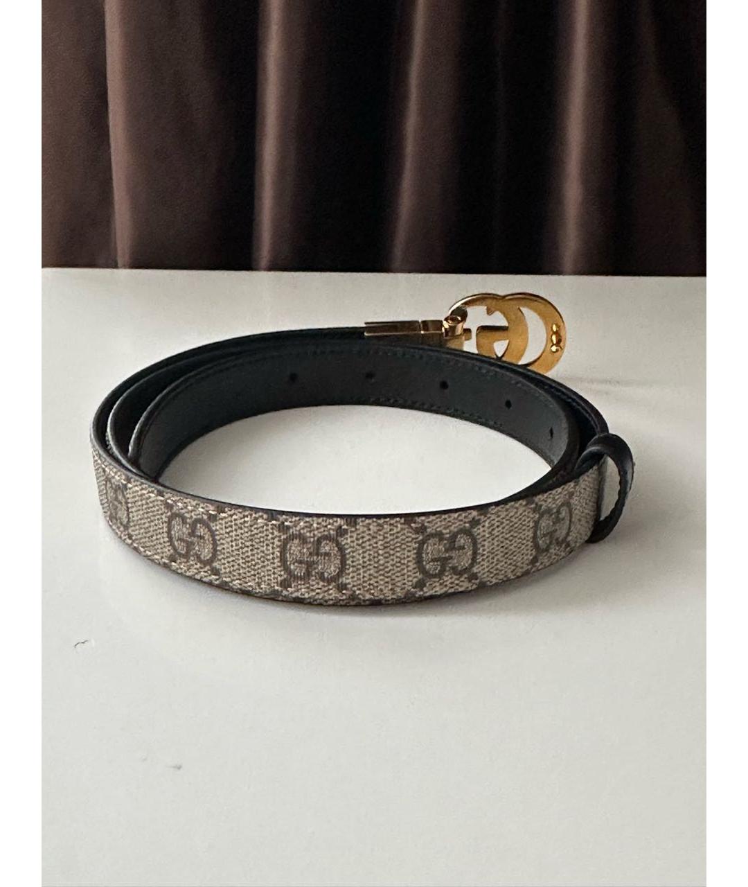 GUCCI Бежевый кожаный ремень, фото 2