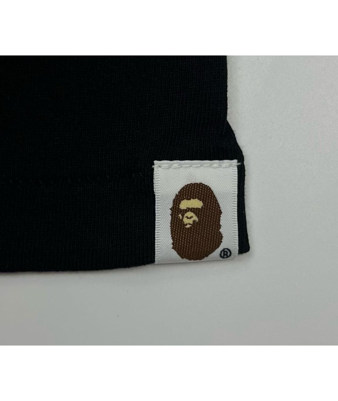 A BATHING APE Черная хлопковая футболка, фото 6