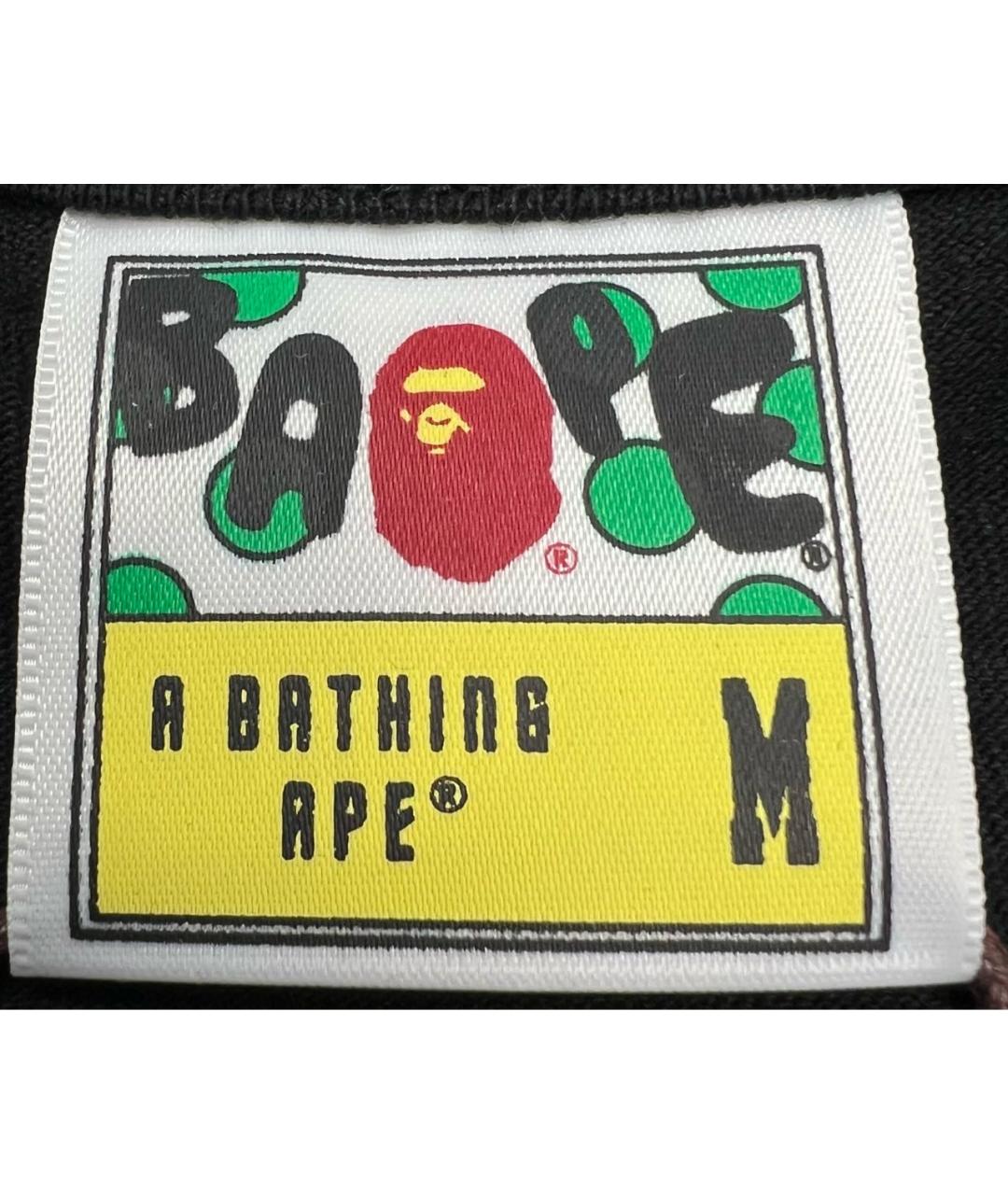 A BATHING APE Черная хлопковая футболка, фото 3