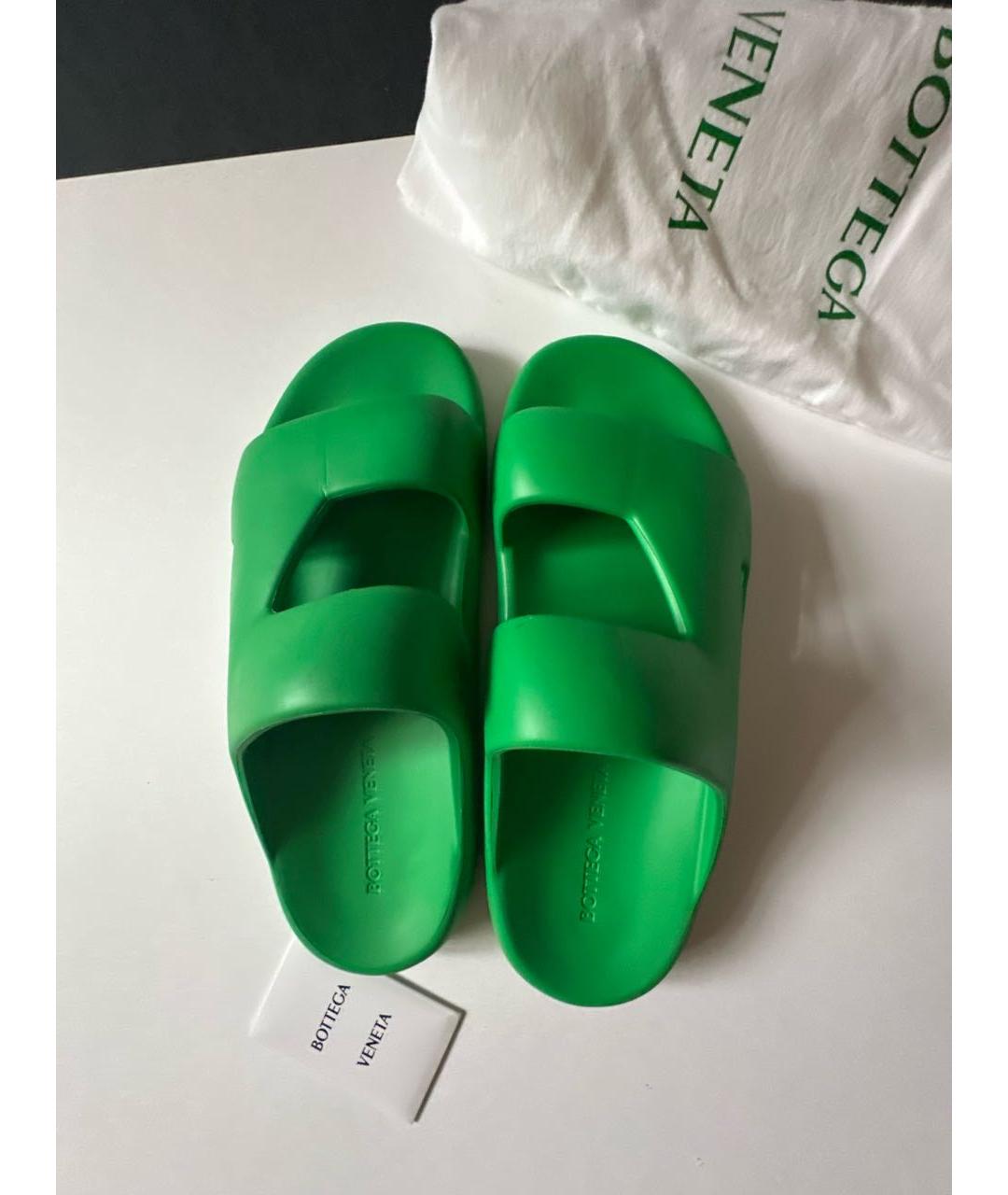 BOTTEGA VENETA Зеленые шлепанцы, фото 3