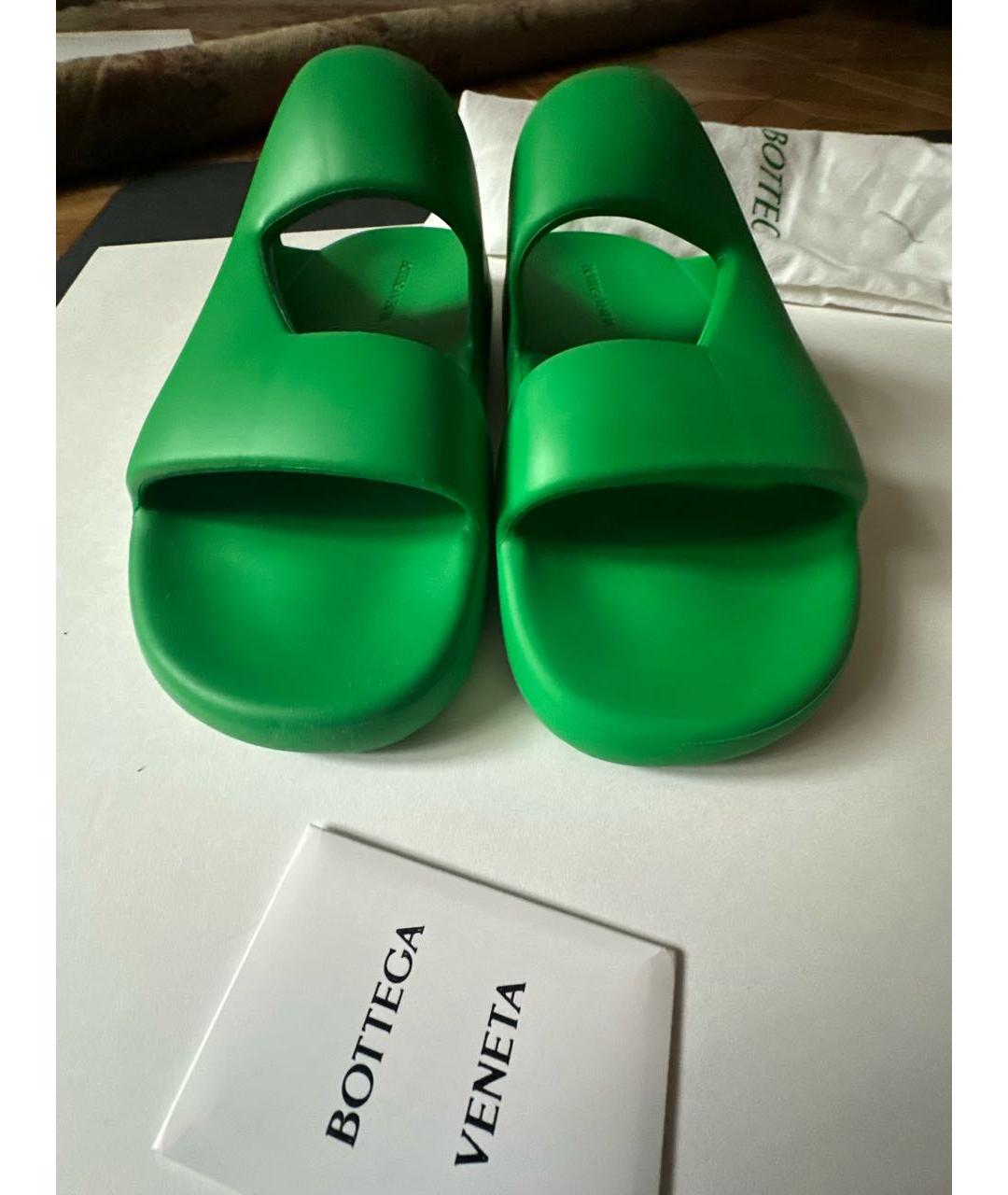BOTTEGA VENETA Зеленые шлепанцы, фото 2