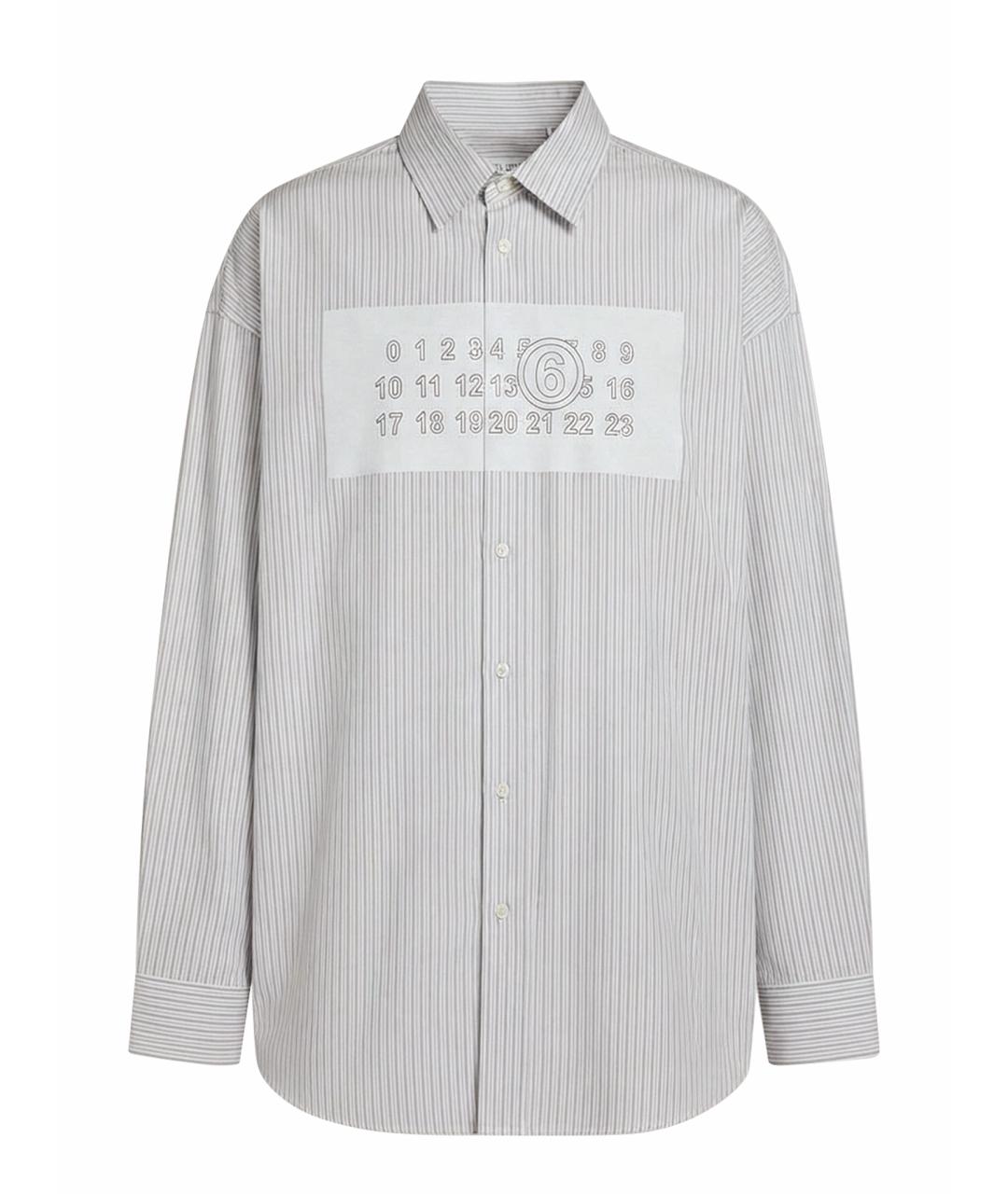 MM6 MAISON MARGIELA Серая хлопковая кэжуал рубашка, фото 1