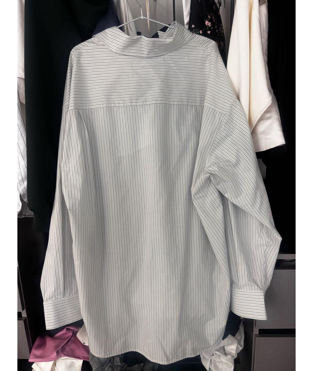 MM6 MAISON MARGIELA Серая хлопковая кэжуал рубашка, фото 2