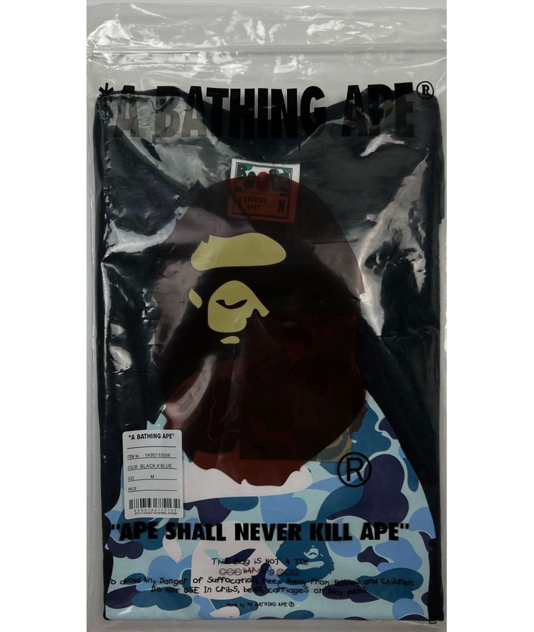A BATHING APE Черная хлопковая футболка, фото 7