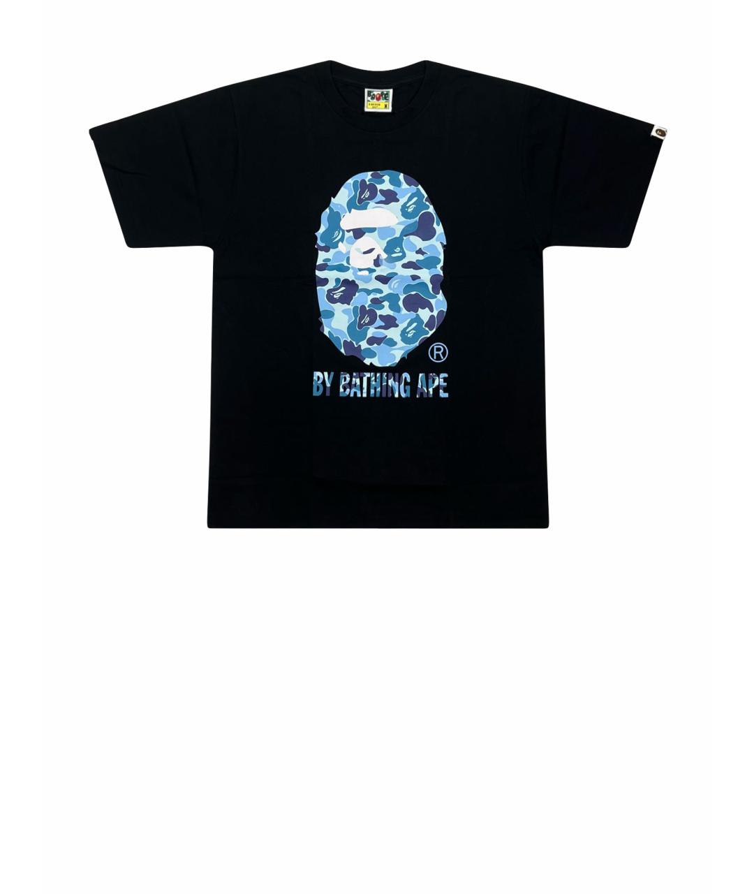 A BATHING APE Черная хлопковая футболка, фото 1