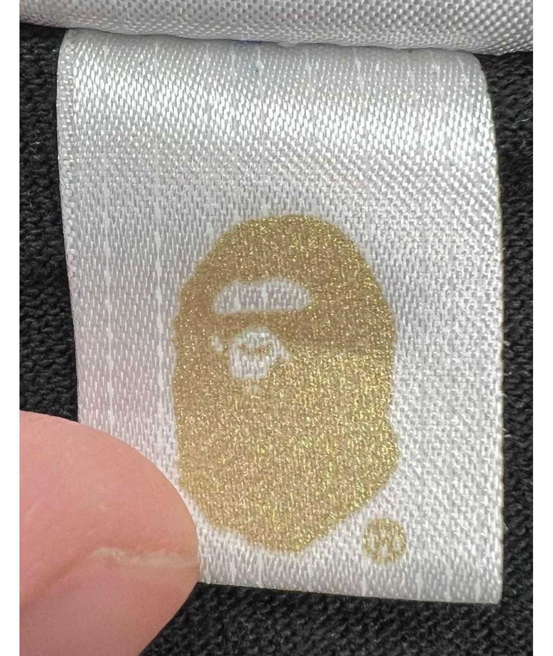A BATHING APE Черная хлопковая футболка, фото 5