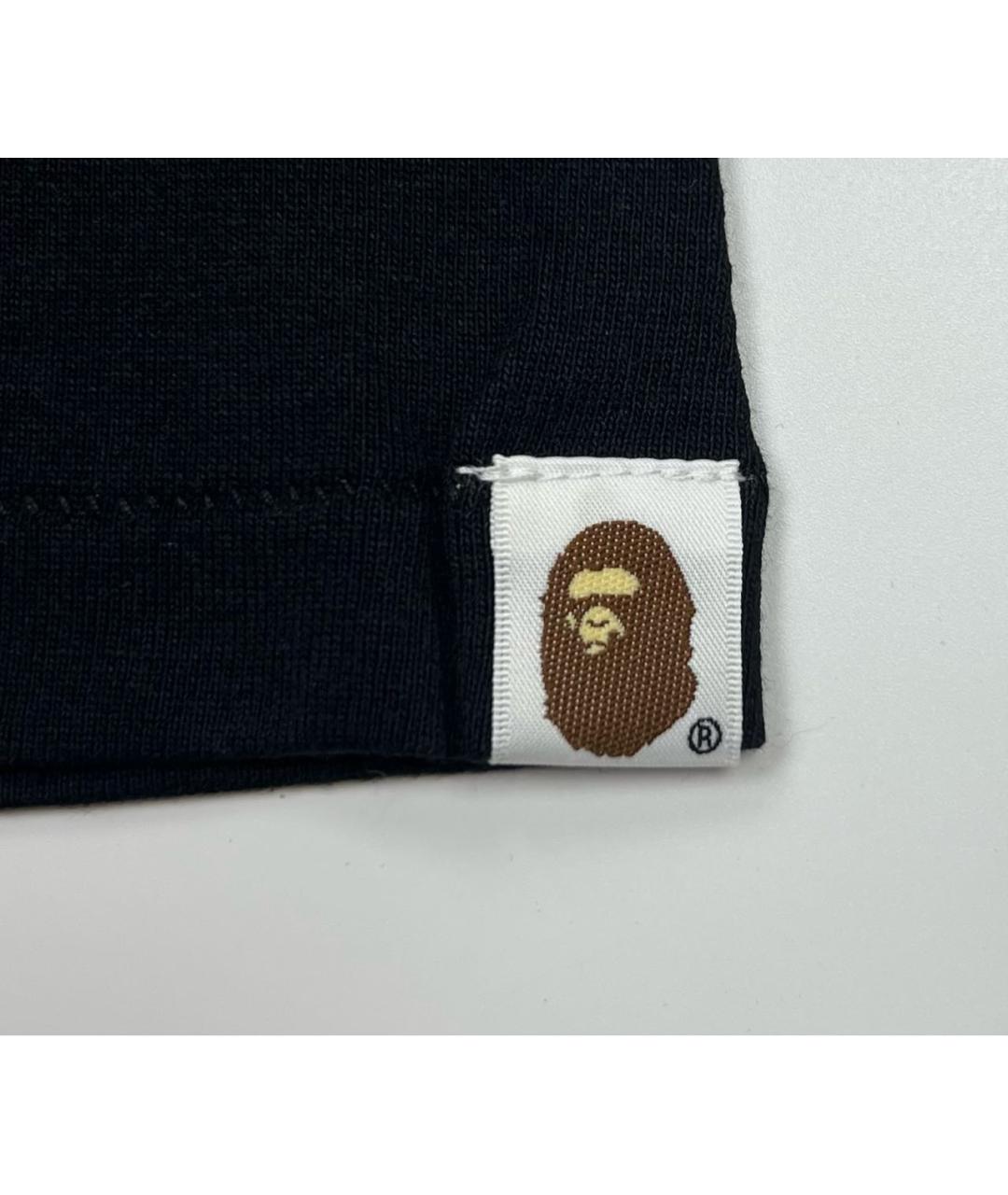 A BATHING APE Черная хлопковая футболка, фото 6