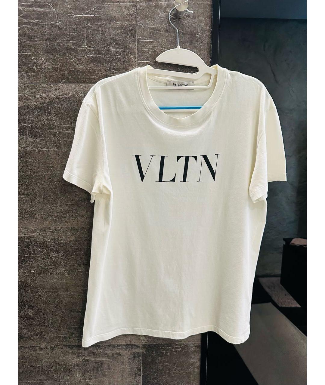 VALENTINO Белая хлопковая футболка, фото 4