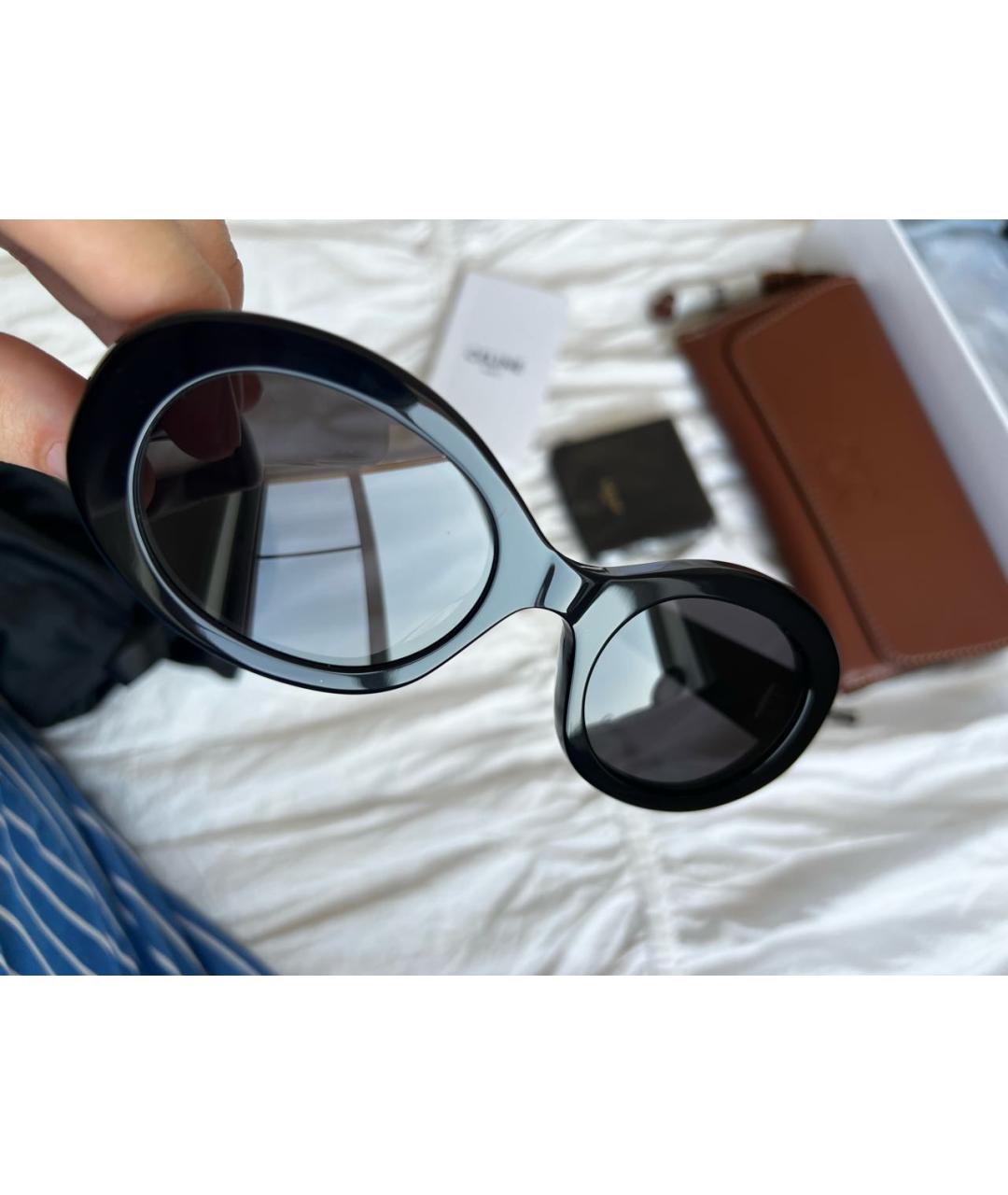 CELINE Черные пластиковые солнцезащитные очки, фото 2
