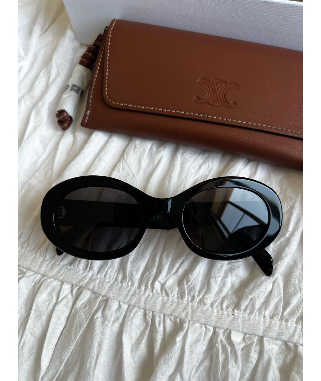CELINE Черные пластиковые солнцезащитные очки, фото 9