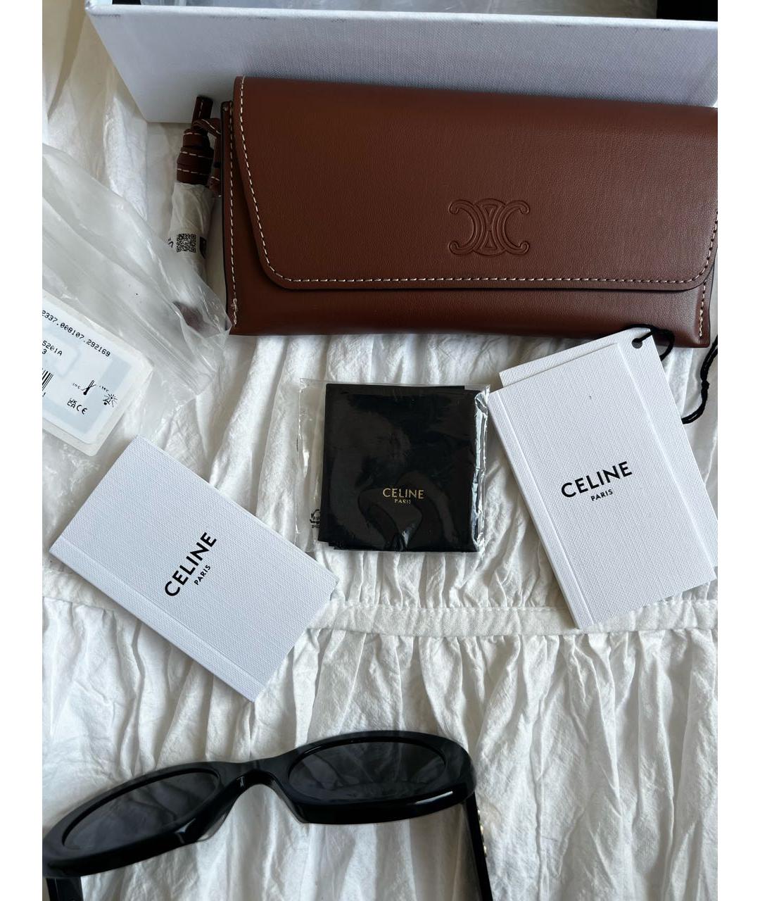 CELINE Черные пластиковые солнцезащитные очки, фото 5