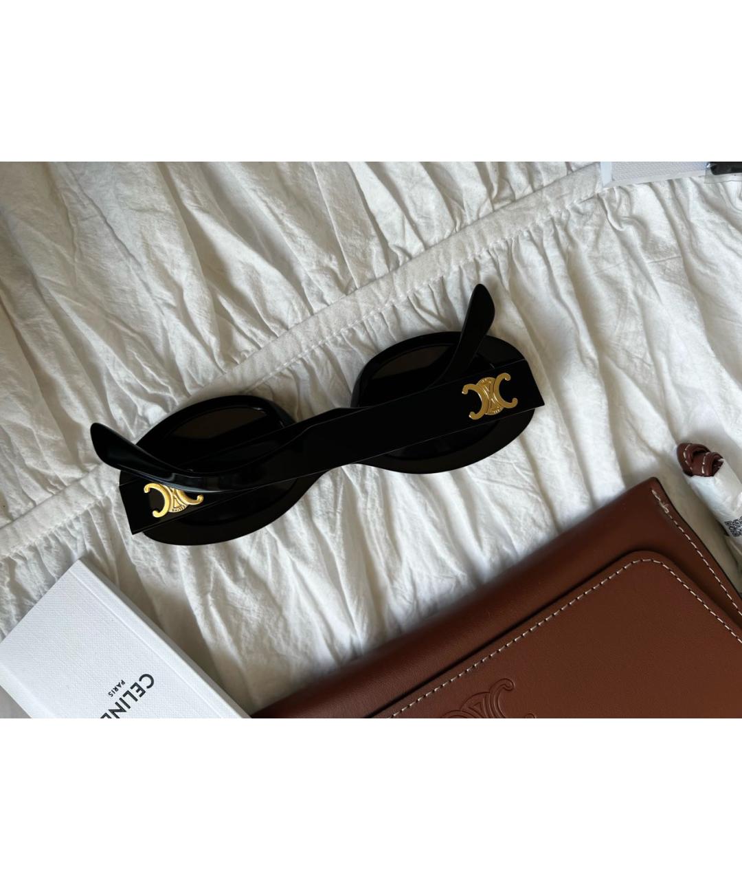 CELINE Черные пластиковые солнцезащитные очки, фото 8