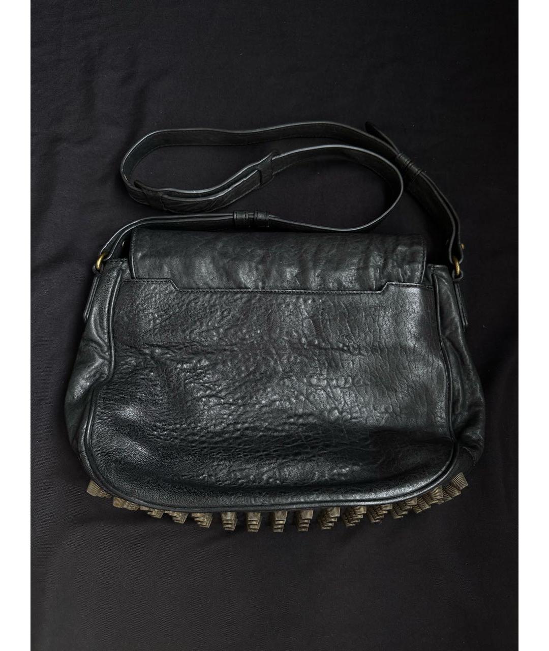 ALEXANDER WANG Черная кожаная сумка через плечо, фото 3