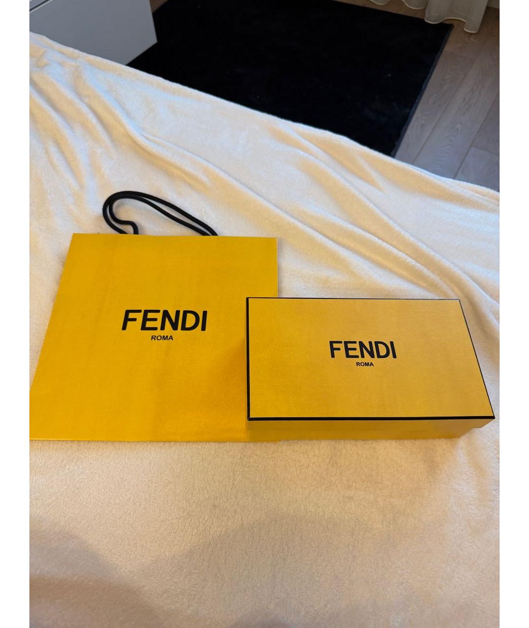 FENDI Золотые металлические солнцезащитные очки, фото 8