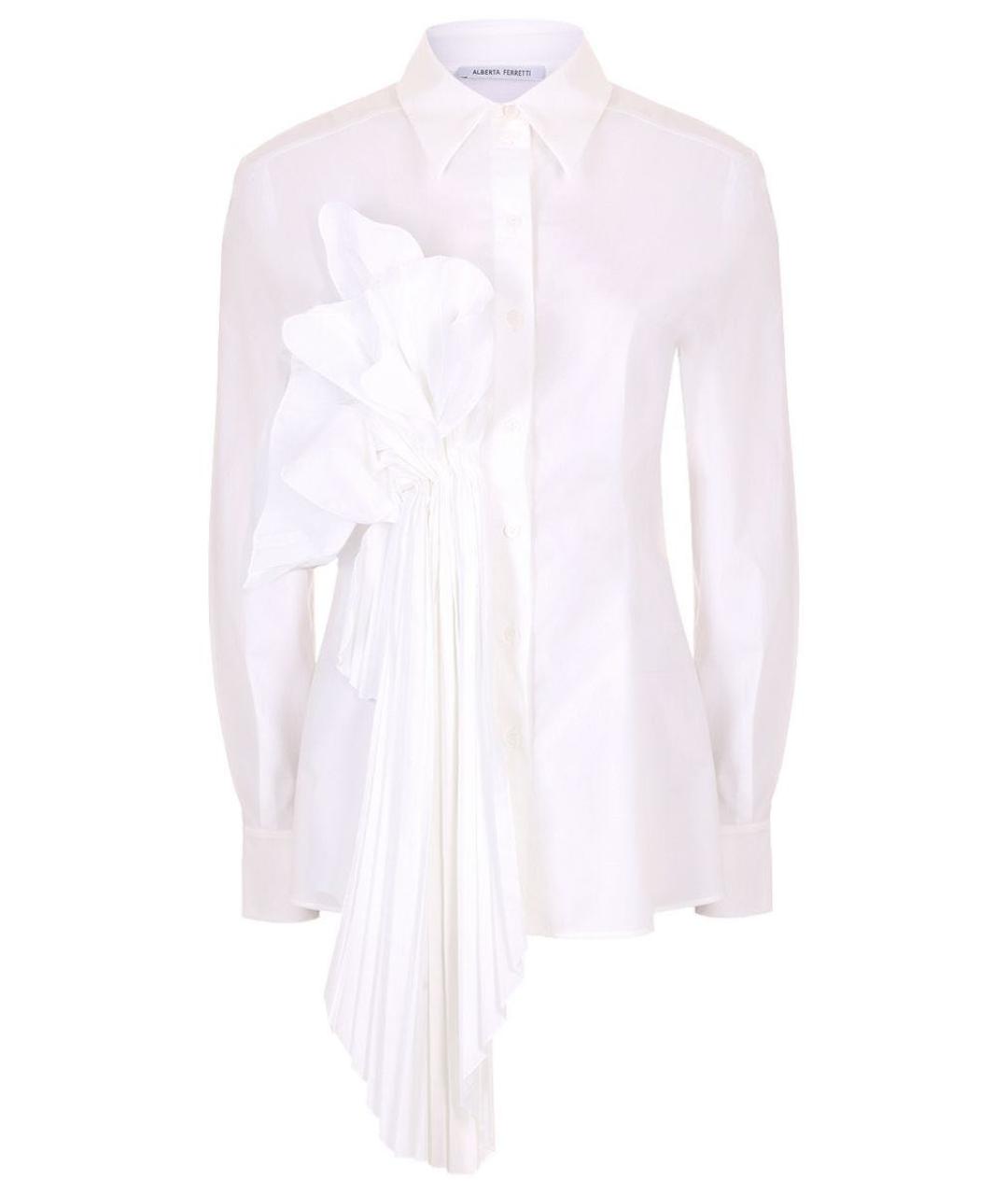 ALBERTA FERRETTI Белая хлопковая рубашка, фото 1
