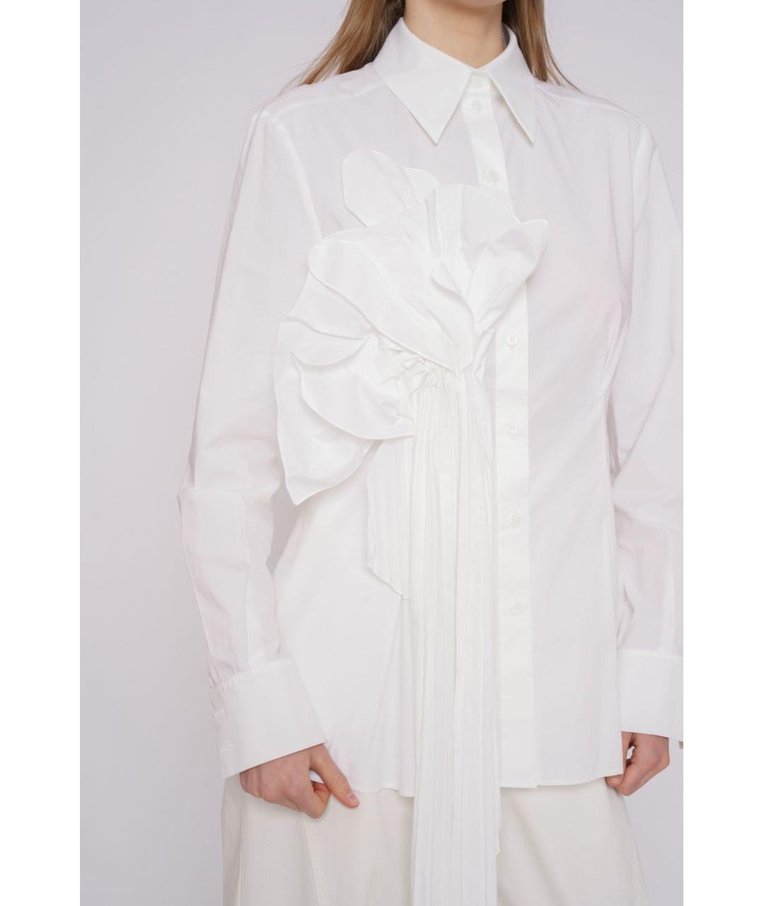 ALBERTA FERRETTI Белая хлопковая рубашка, фото 4