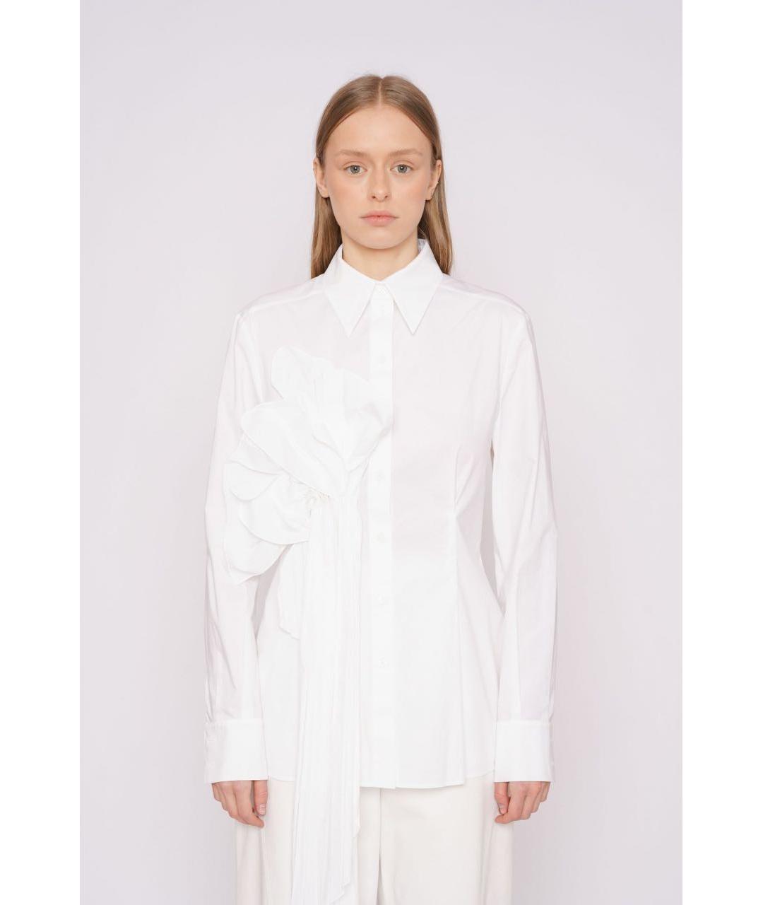 ALBERTA FERRETTI Белая хлопковая рубашка, фото 3