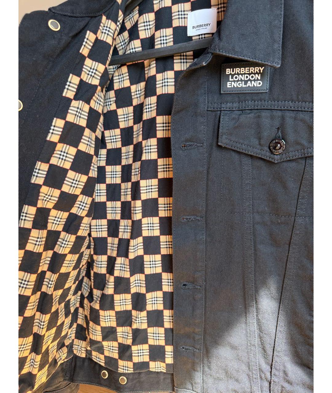 BURBERRY Черная хлопковая куртка, фото 4