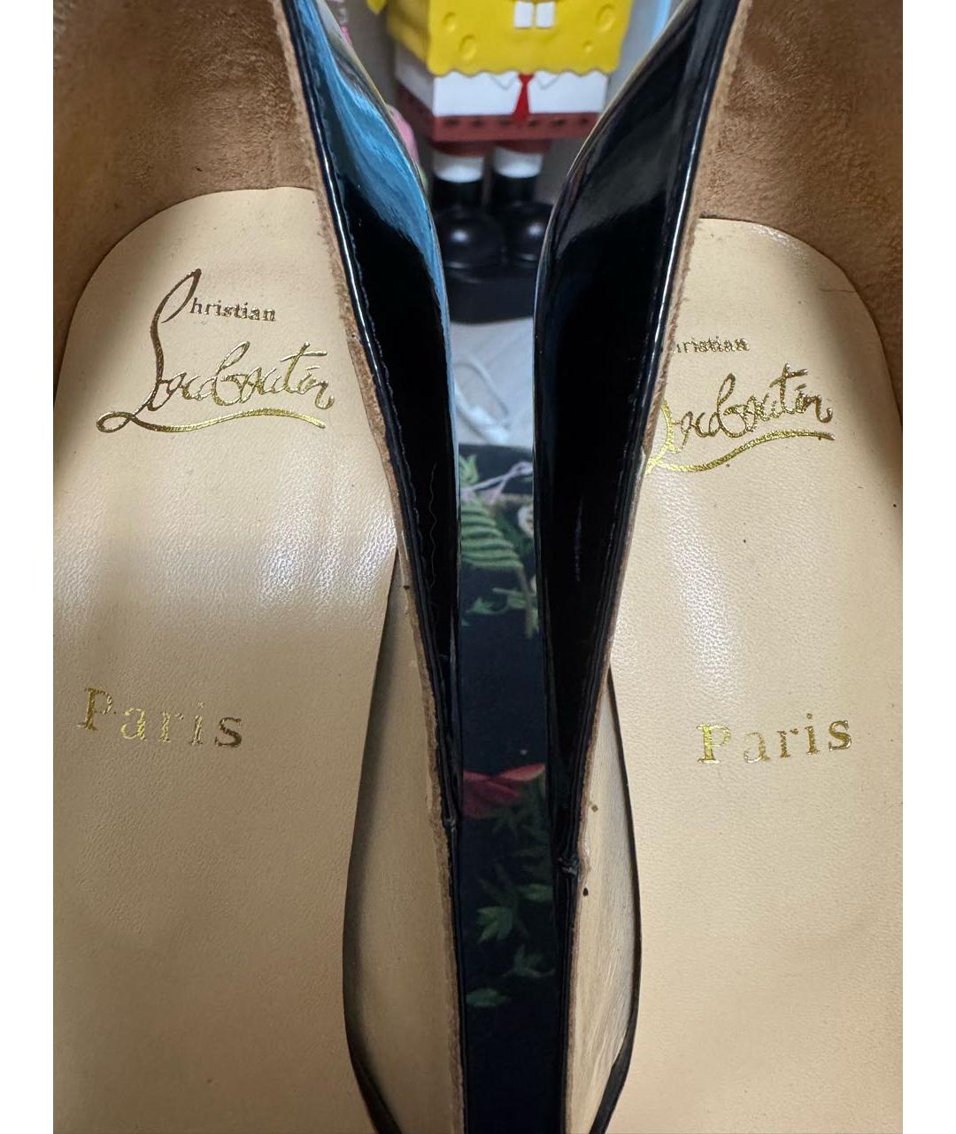 CHRISTIAN LOUBOUTIN Черные туфли из лакированной кожи, фото 7