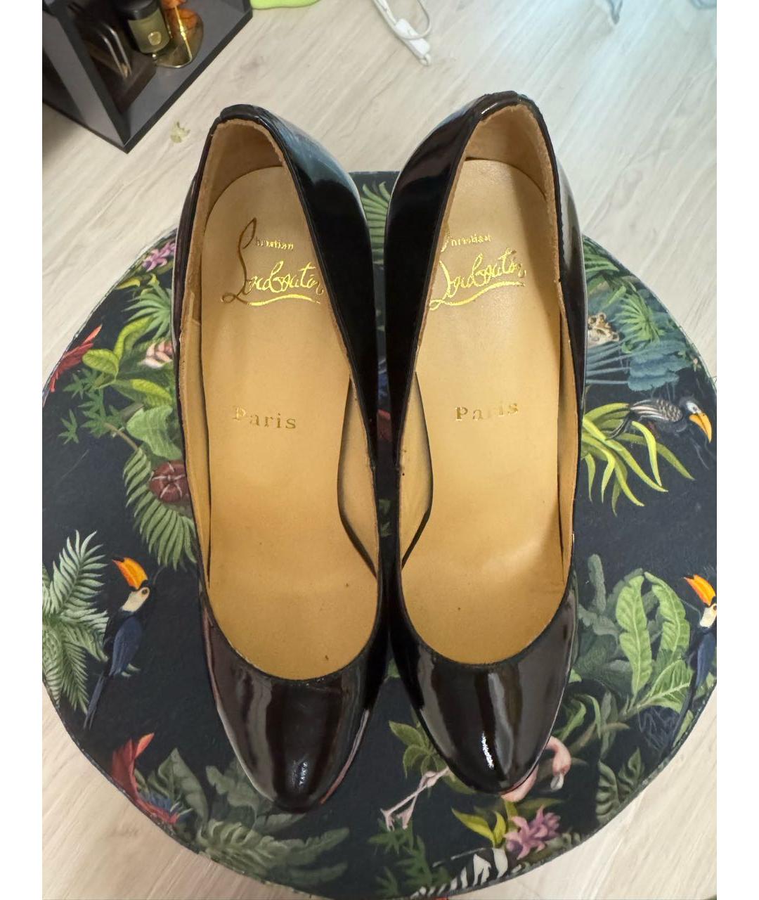 CHRISTIAN LOUBOUTIN Черные туфли из лакированной кожи, фото 8