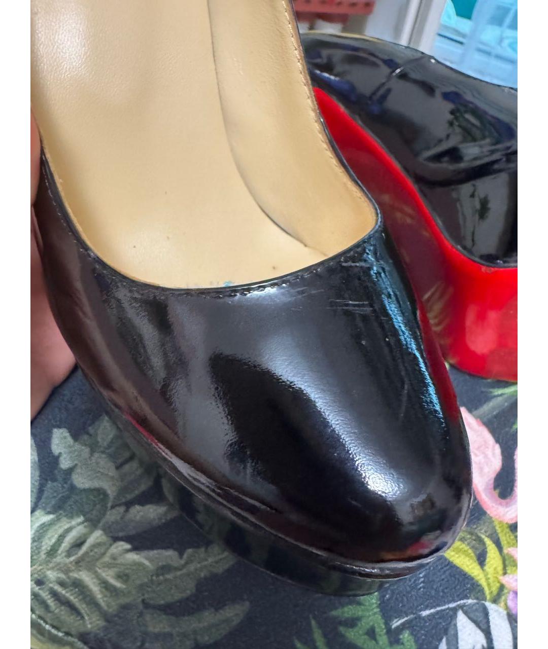 CHRISTIAN LOUBOUTIN Черные туфли из лакированной кожи, фото 6