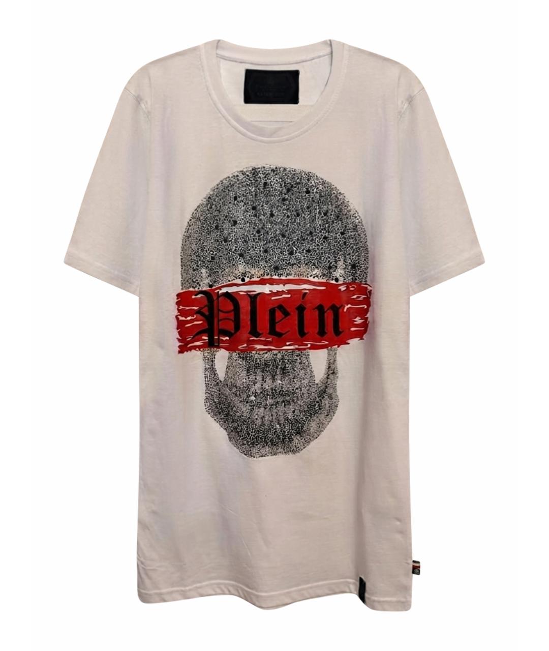 PHILIPP PLEIN Белая хлопковая футболка, фото 1