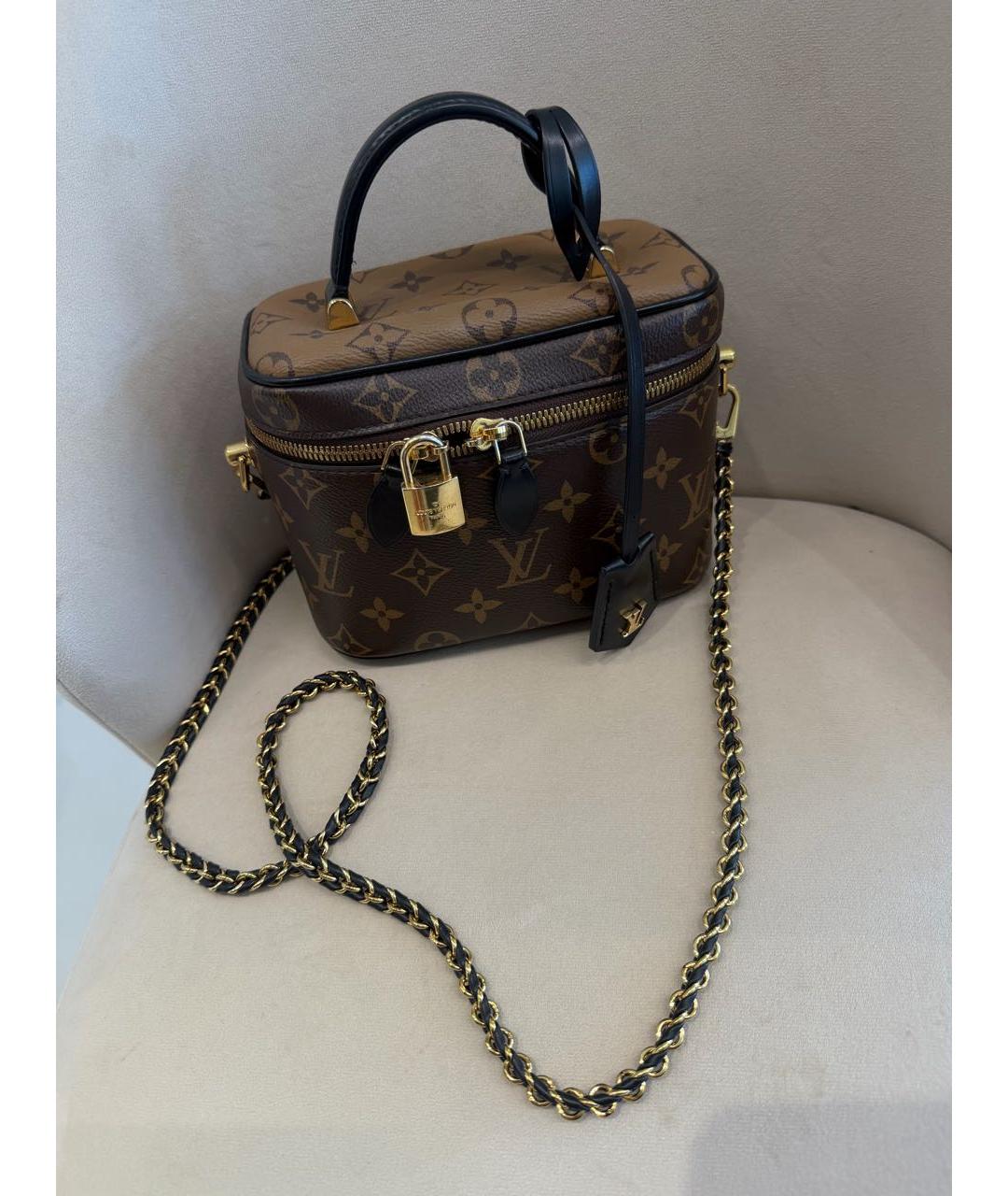LOUIS VUITTON Коричневая канва сумка через плечо, фото 5