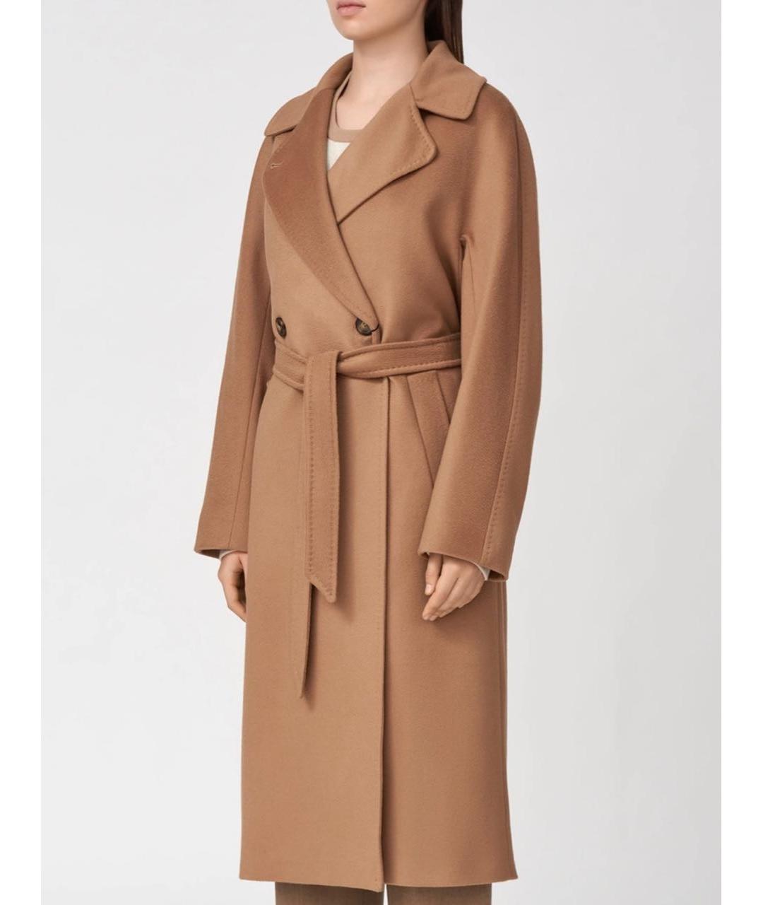 WEEKEND MAX MARA Бежевое шерстяное пальто, фото 8