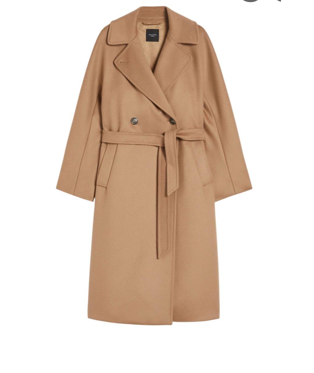 WEEKEND MAX MARA Бежевое шерстяное пальто, фото 1